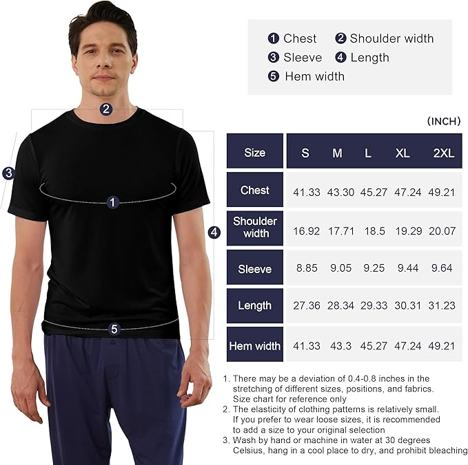 Pierlox COOL Men's Undershirts Moisture-Wicking Crewneck T Shirts, Breathable Stretch Soft Tees for Men, 3 or 6 Pack