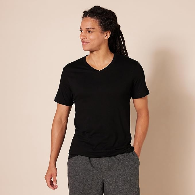 Pierlox Essentials Men's V-Neck Undershirt, Pack of 6